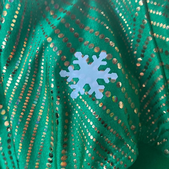 Snowflake Designs Gymnastics Leotard Adult Small green & gold Excellent like new - Picture 4 of 13